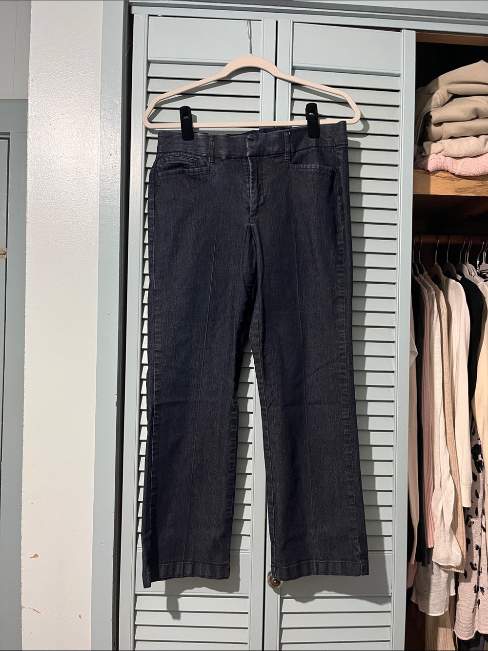 JM Collection Dark Blue Straight Leg Jeans